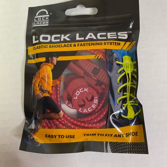 LOCK LACES Elastic Shoelace Trim To Fit Any Shoe - Picture 1 of 4